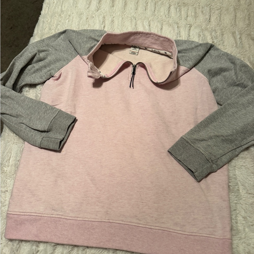 The Black Dog Pink and Gray Cowl Neck Sweater